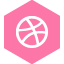 dribbble HotPink icon