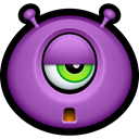 monster, mike, smiley face, Alien, monsters, sad, Emoticon, Creature, Buddy, Cyclops, smiley, Avatar MediumOrchid icon