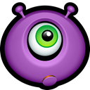 Avatar, Emoticon, Alien, monsters, monster, Cyclops MediumOrchid icon