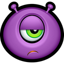 Emoticon, monster, monsters, Alien, Avatar, Cyclops MediumOrchid icon