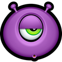 Cyclops, Avatar, monster, monsters, Emoticon, whistling, Alien MediumOrchid icon