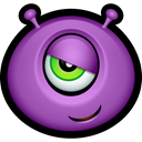 Emoticon, smile, smiley face, Alien, monsters, Avatar, monster MediumOrchid icon