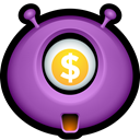 Avatar, Money, gold digger, Emoticon, monsters, Alien, monster MediumOrchid icon