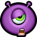 monster, monsters, yellow, smile, Alien, Emoticon, emoticons, Cyclops, halloween, smiley MediumOrchid icon