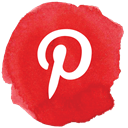 Multimedia, Social, pinterest, social media, pin Crimson icon