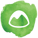 social network, Basecamp, social media, Social, mountain YellowGreen icon