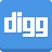 social media, Digg CornflowerBlue icon