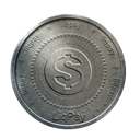 coin, liqpay, silver DimGray icon