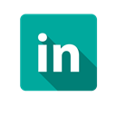 Linkedin, In, linked, Social DarkCyan icon