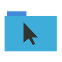 Cursor, Folder, Arrow, Blue MediumTurquoise icon
