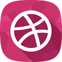 social network, portfolio, dribbble MediumVioletRed icon