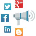 News, Internet marketing, Communication, web, social media, megaphone, advertising, seo, online marketing Black icon