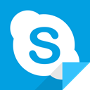 social network, social media, Communication, skype logo, Skype DeepSkyBlue icon