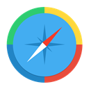 Pointer, direct, safari, path, northeast, Browser, way, pathfinder, Direction, compass, navigation CornflowerBlue icon