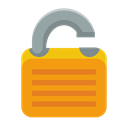 open, Lock Orange icon