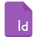 Indesign, File MediumOrchid icon