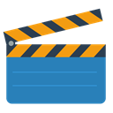 Clapstick, movie board SteelBlue icon