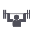 Building, weight, Body, gym Black icon