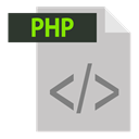 Php, file format, adobe, php extention, extention Silver icon