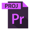 extention, adobe, file format, proj extention DarkSlateGray icon