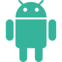 Logo, Mobile, Android, robot LightSeaGreen icon