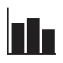 charts, Bar, Barchart, graphs Black icon