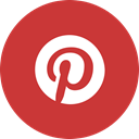 Circle, pinterest Firebrick icon