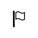 wave, Attention, Error, white flag, Alert, Surrender, pennant, warning, flag, red flag, sign, banner Black icon