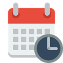 Clock, Calendar WhiteSmoke icon
