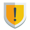 warning, shield Black icon