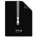 Zip, File Black icon