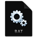 File, bat Black icon