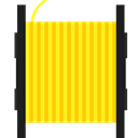 spool, filament, yellow, 3d print Gold icon