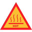 sign, Attention, warning, hot Goldenrod icon