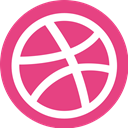 Dribble, ubercons, Social, socialpack PaleVioletRed icon