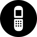 mobile phone, screen, phone, Calling, Mobile Black icon