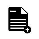 Page, paper, document, File, Add, new Black icon