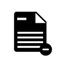 document, paper, File, delete, Page Black icon