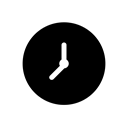 time, date, Clock Black icon