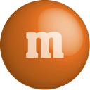 colour, Color, Chocolate, m&m, Orange Chocolate icon