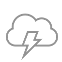 lightning, Cloud Black icon