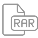 File, Rar, document Black icon