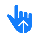 One, Up, swipe, Finger DodgerBlue icon