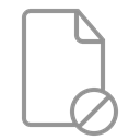 document, forbidden Black icon