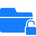 Folder, Unlocked DodgerBlue icon