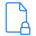 locked, document Black icon