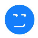 Face, smirking DodgerBlue icon
