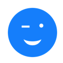 winking, Face DodgerBlue icon