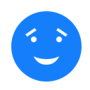 fake, eyebrows, grinning, Face DodgerBlue icon