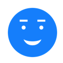 eyebrows, Face, grinning DodgerBlue icon